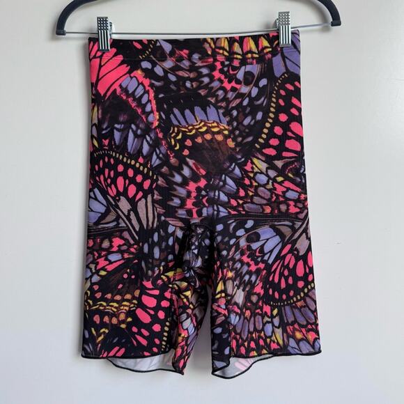 Yitty Mesh Me Smoothing High Waist Short Butterfly Wings Print Womens Medium - Picture 2 of 11